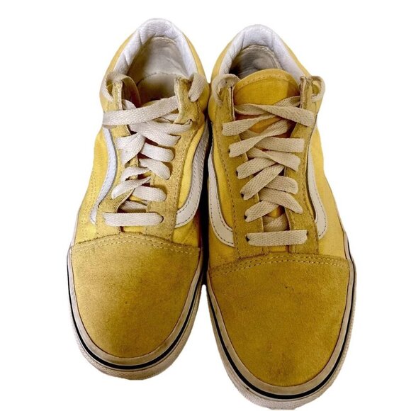 Size 6 Men 7.5 Women - VANS Old Skool Suede Yellow Grunge Bright - Picture 1 of 7